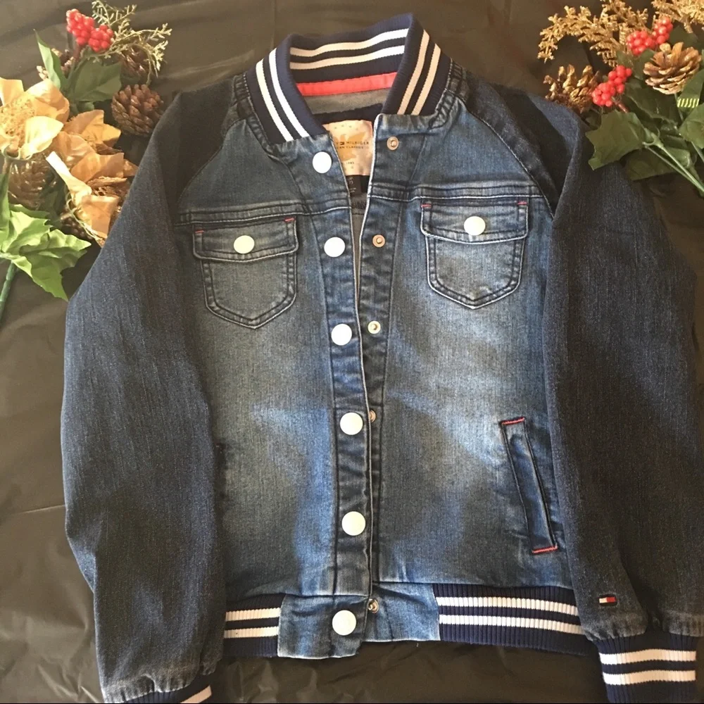 🆕 🎀 Tommy Hilfiger Girl’s Blue Jean Jacket
